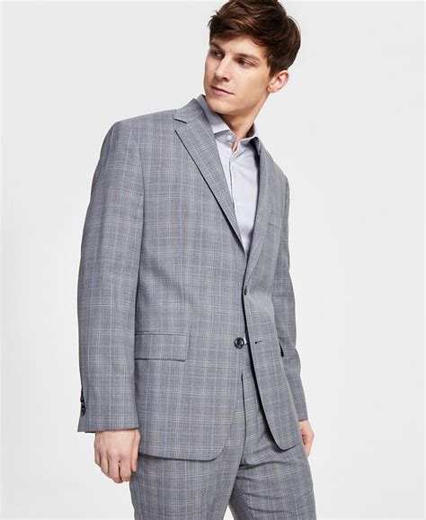 michael kors blue plaid suit|michael kors modern fit suit.